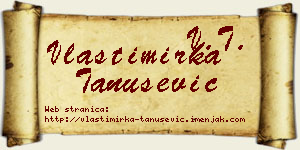 Vlastimirka Tanušević vizit kartica